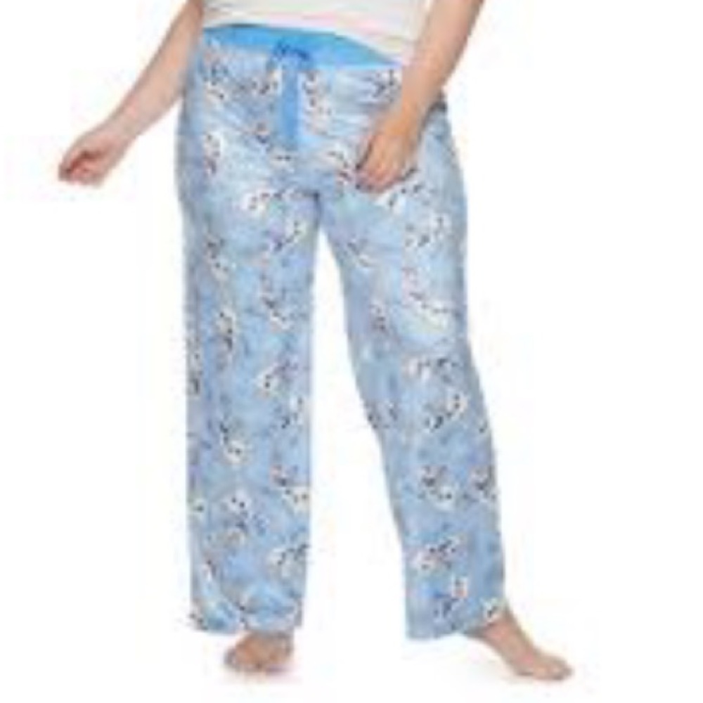 Disney's Frozen Olaf Women's Multicolor Soft Fleece Pajama Pants | XL
